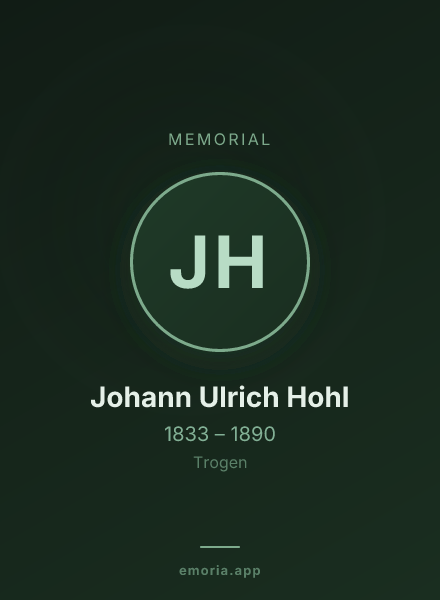 Memorial portrait of Johann Ulrich Hohl
