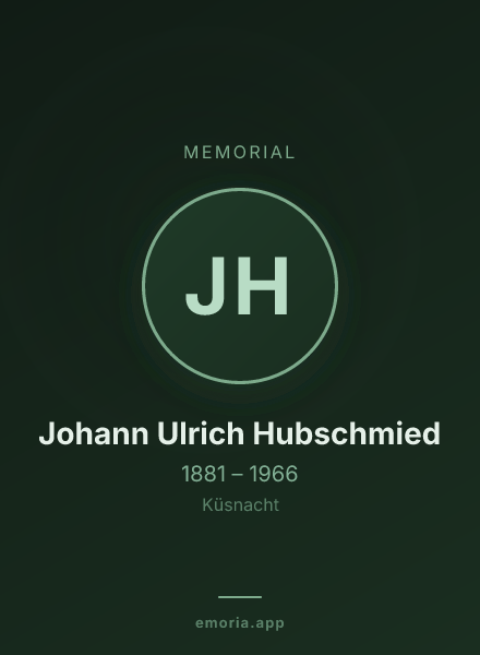 Memorial portrait of Johann Ulrich Hubschmied