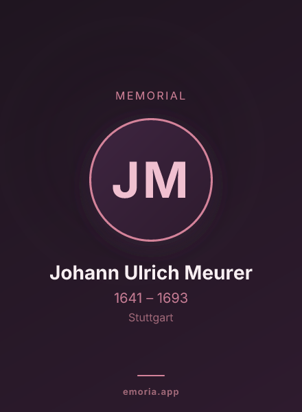 Memorial portrait of Johann Ulrich Meurer