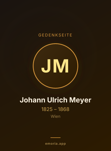 Gedenkportrait von Johann Ulrich Meyer