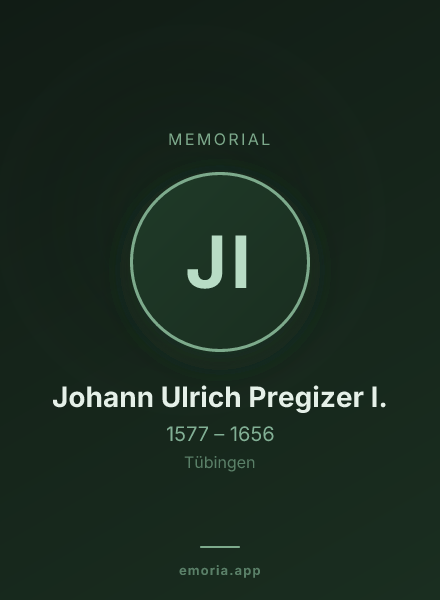 Memorial portrait of Johann Ulrich Pregizer I.
