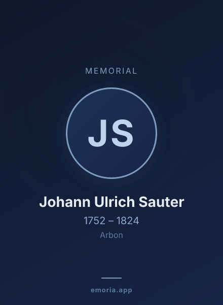 Memorial portrait of Johann Ulrich Sauter