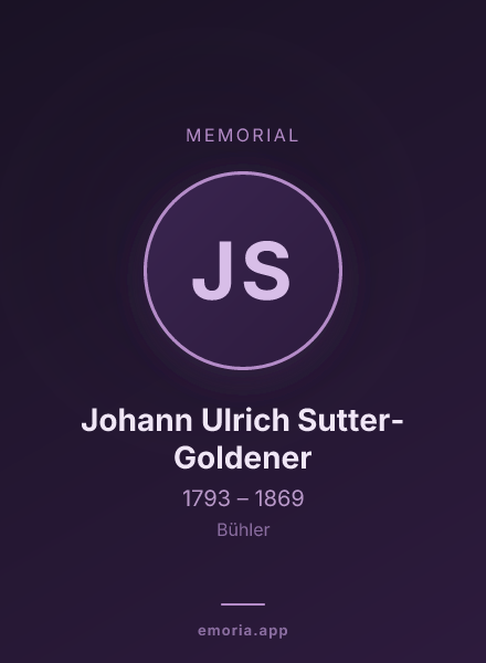 Memorial portrait of Johann Ulrich Sutter-Goldener
