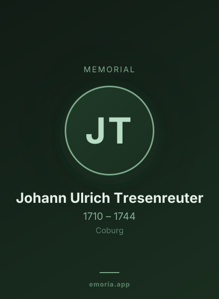 Memorial portrait of Johann Ulrich Tresenreuter