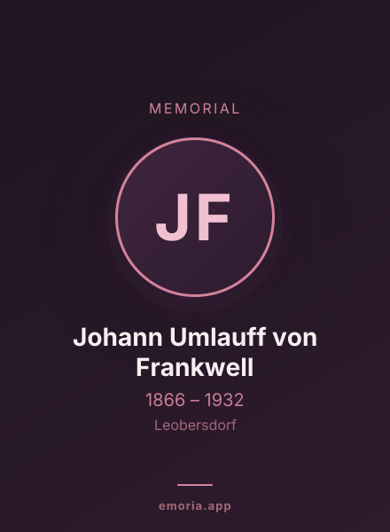 Memorial portrait of Johann Umlauff von Frankwell