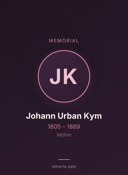 Memorial portrait of Johann Urban Kym