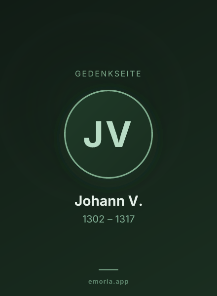 Gedenkportrait von Johann V.