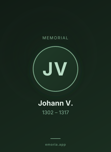 Memorial portrait of Johann V.