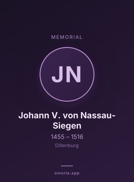Memorial portrait of Johann V. von Nassau-Siegen