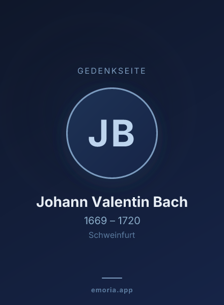 Gedenkportrait von Johann Valentin Bach