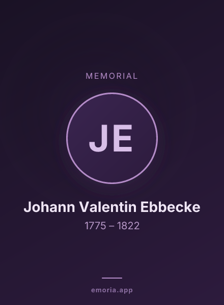 Memorial portrait of Johann Valentin Ebbecke