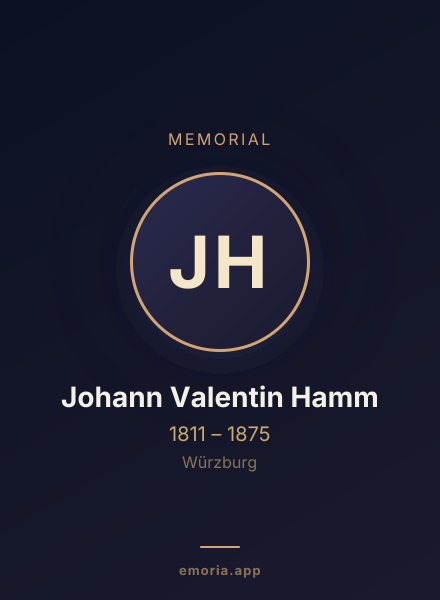 Memorial portrait of Johann Valentin Hamm
