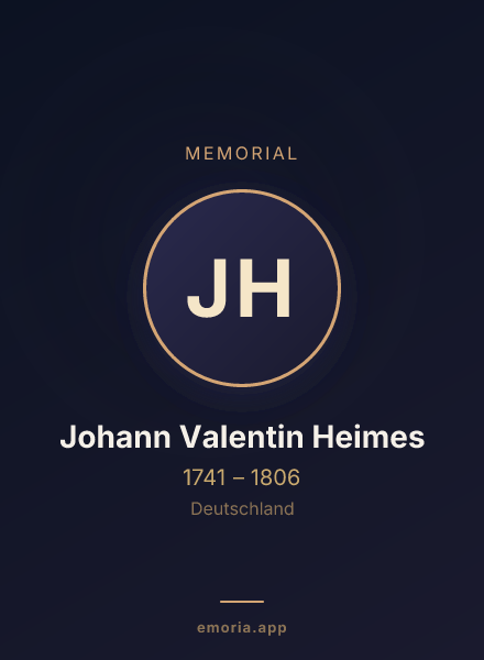 Memorial portrait of Johann Valentin Heimes