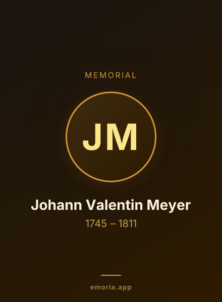 Memorial portrait of Johann Valentin Meyer