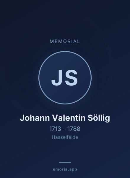 Memorial portrait of Johann Valentin Söllig