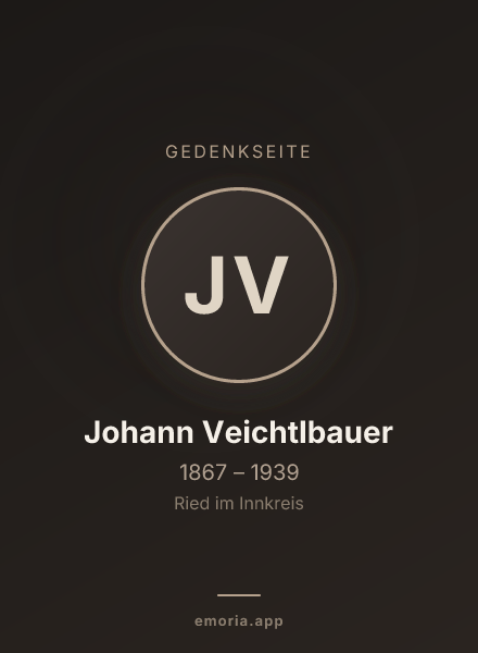 Gedenkportrait von Johann Veichtlbauer