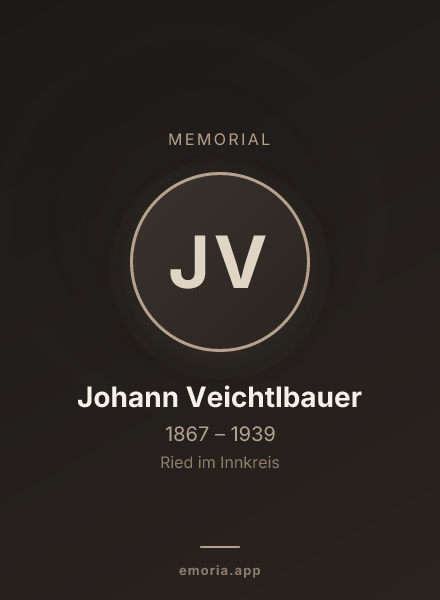 Memorial portrait of Johann Veichtlbauer