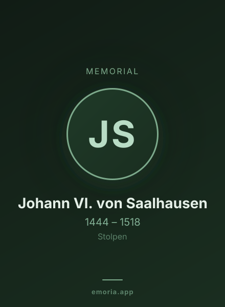 Memorial portrait of Johann VI. von Saalhausen