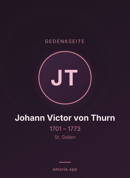 Gedenkportrait von Johann Victor von Thurn