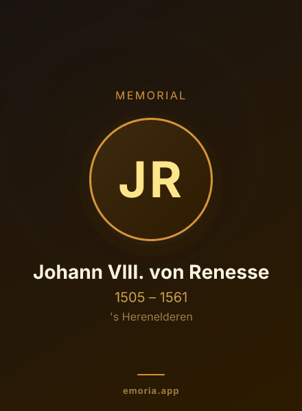 Memorial portrait of Johann VIII. von Renesse