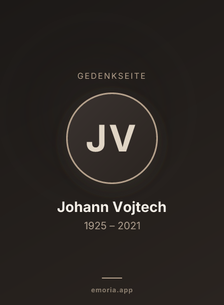 Gedenkportrait von Johann Vojtech