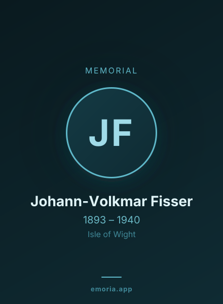 Memorial portrait of Johann-Volkmar Fisser