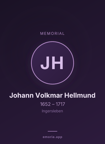 Memorial portrait of Johann Volkmar Hellmund