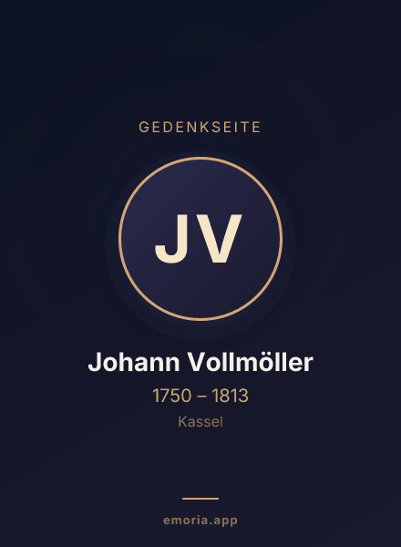 Gedenkportrait von Johann Vollmöller