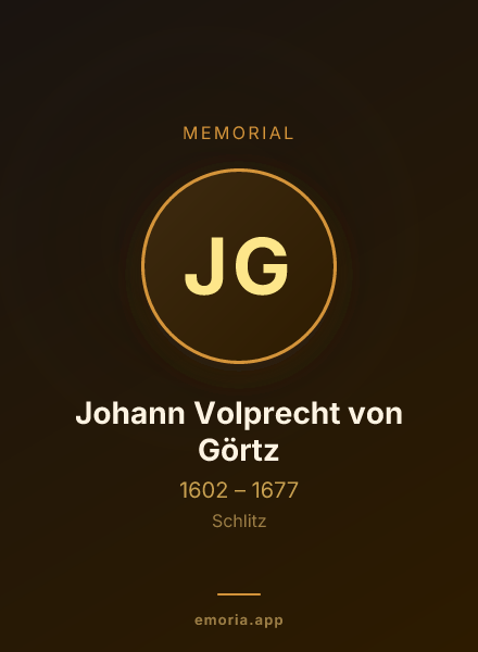 Memorial portrait of Johann Volprecht von Görtz
