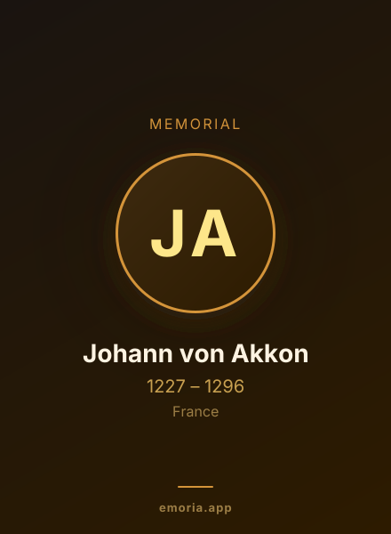 Memorial portrait of Johann von Akkon