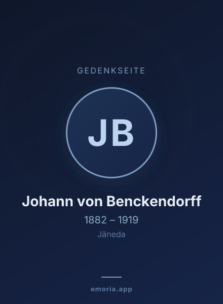 Gedenkportrait von Johann von Benckendorff