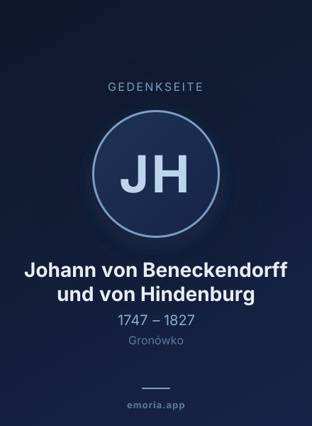 Gedenkportrait von Johann von Beneckendorff und von Hindenburg