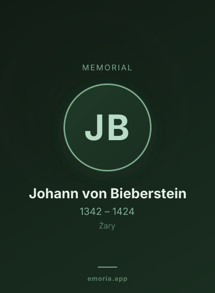 Memorial portrait of Johann von Bieberstein