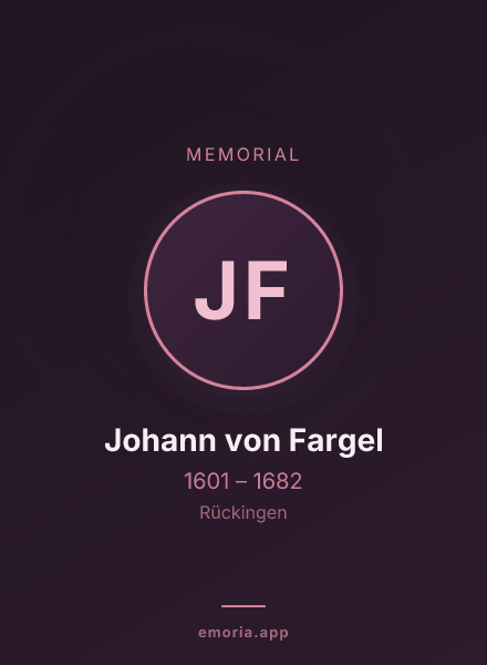 Memorial portrait of Johann von Fargel