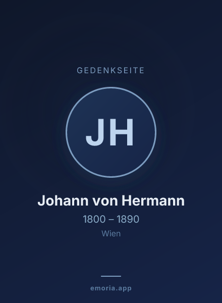 Gedenkportrait von Johann von Hermann