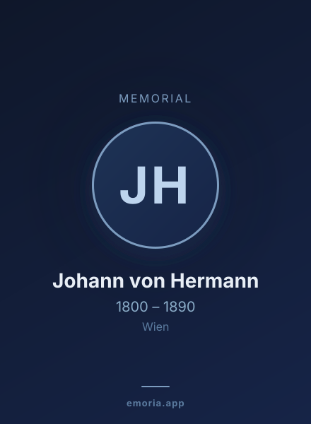 Memorial portrait of Johann von Hermann