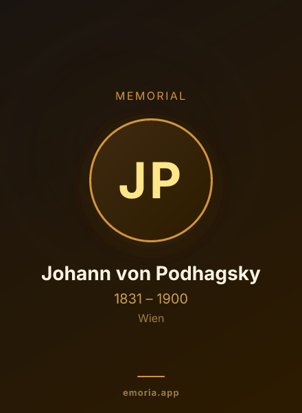 Memorial portrait of Johann von Podhagsky
