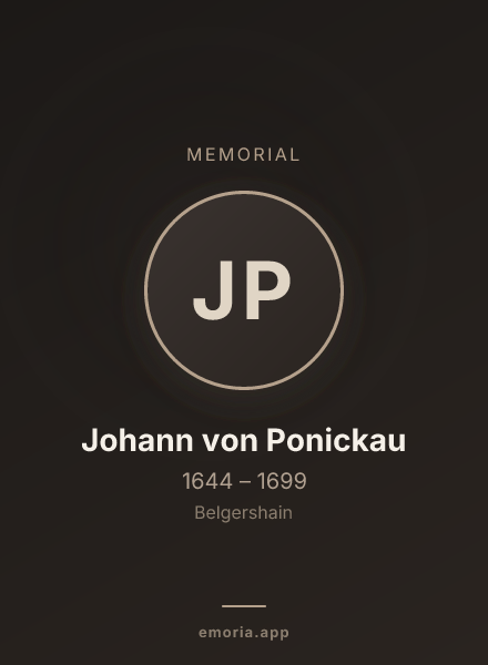 Memorial portrait of Johann von Ponickau