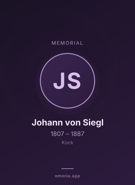 Memorial portrait of Johann von Siegl