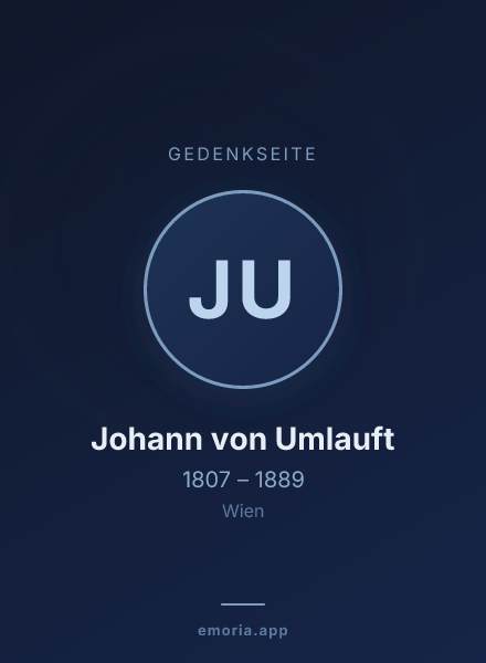 Gedenkportrait von Johann von Umlauft