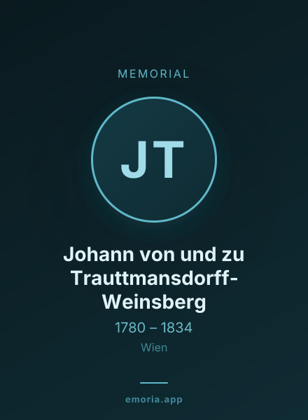 Memorial portrait of Johann von und zu Trauttmansdorff-Weinsberg