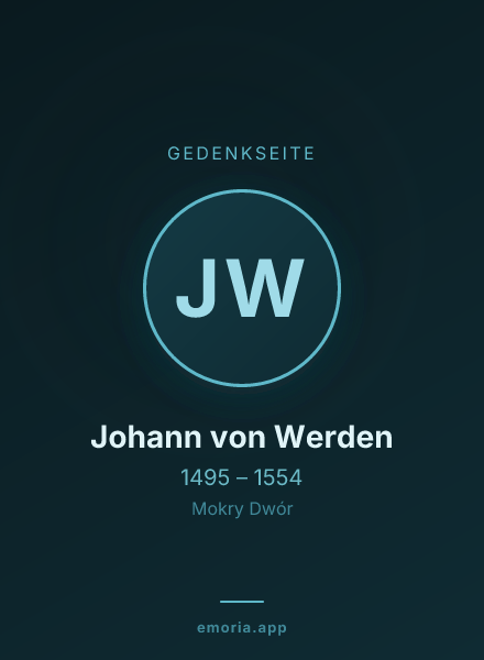 Gedenkportrait von Johann von Werden