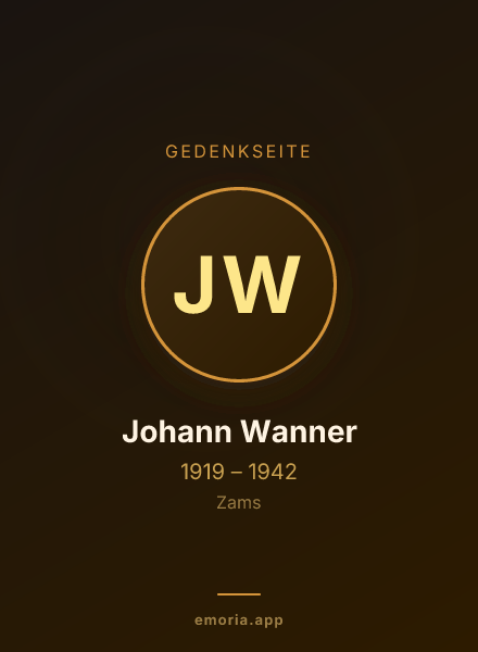 Gedenkportrait von Johann Wanner