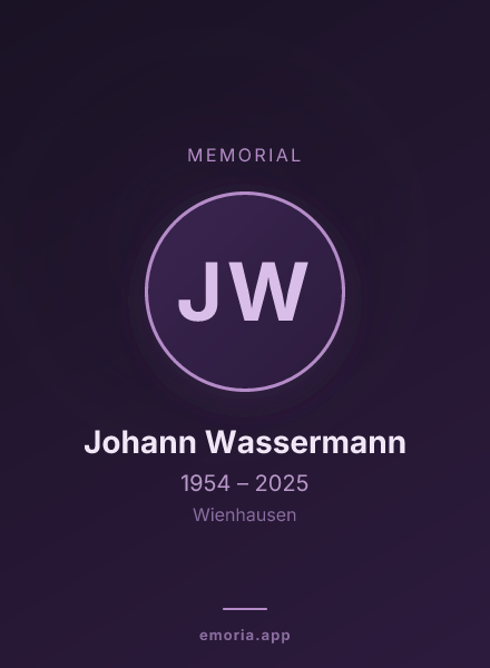 Memorial portrait of Johann Wassermann