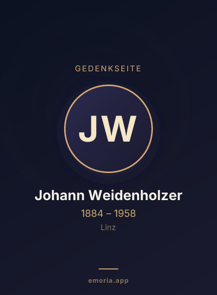 Gedenkportrait von Johann Weidenholzer