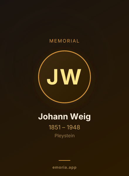 Memorial portrait of Johann Weig