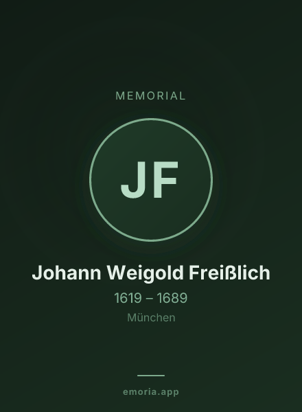 Memorial portrait of Johann Weigold Freißlich