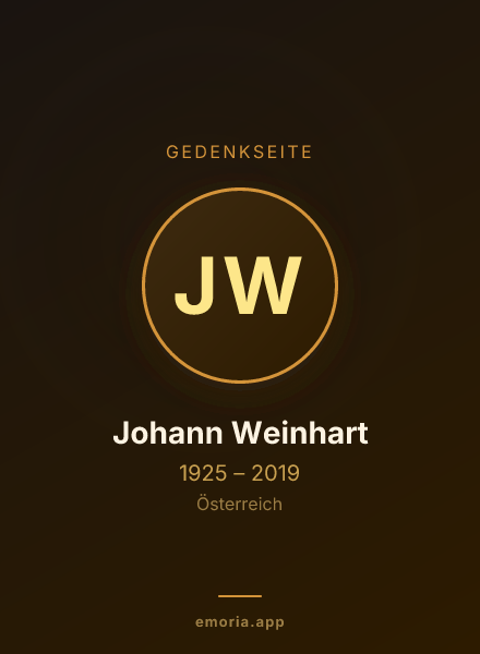 Gedenkportrait von Johann Weinhart
