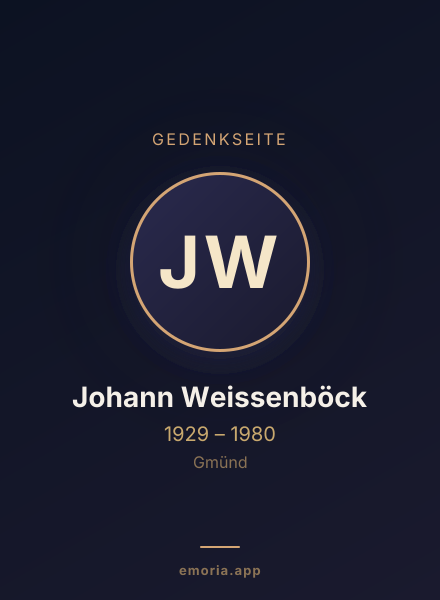 Gedenkportrait von Johann Weissenböck