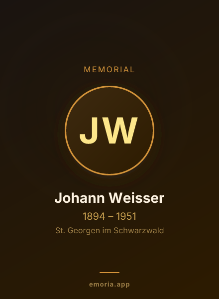 Memorial portrait of Johann Weisser